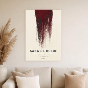 Ox Blood | Abstract Wall Art | Modern Gallery Poster | Minimalist Print | Printed & Shipped image 4