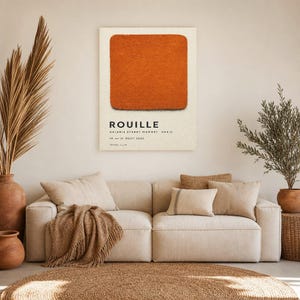Rost | Abstrakte Wandkunst | Modernes Galerieposter | Minimalistischer Druck | Gedruckt & Versand Bild 7