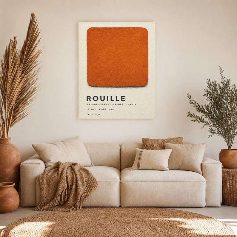Rost | Abstrakte Wandkunst | Modernes Galerieposter | Minimalistischer Druck | Gedruckt & Versand Bild 7
