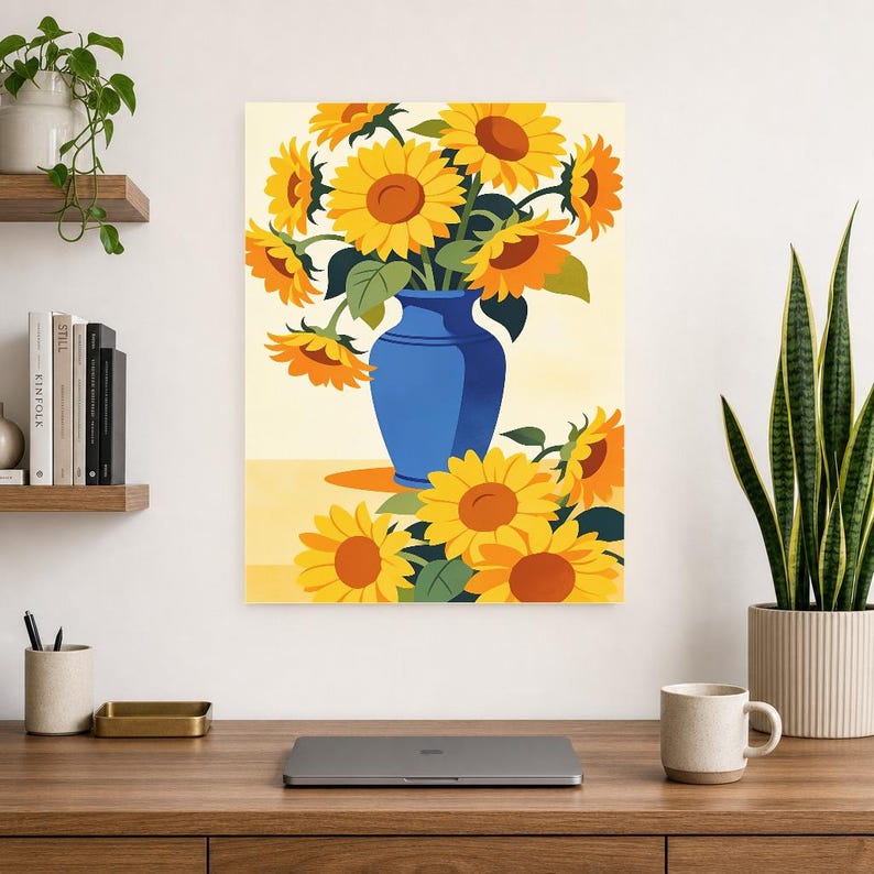Mediterrane zonnebloemkeukenprint | Dolce Vita Italiaanse Wall Art Print | Eetkamer zomerdecor afbeelding 13