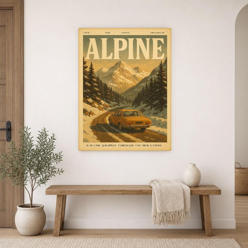 Alpine Retro Poster | Vintage 70s Wall Art Print | Aesthetic Magazine Print | Mid Century Retro Decor Gift image 14