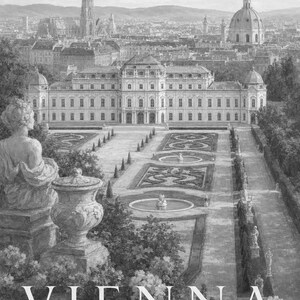 Vienna Travel Poster | Soft Painting Austria Wall Art | Named City Art Print | Printed & Shipped image 10