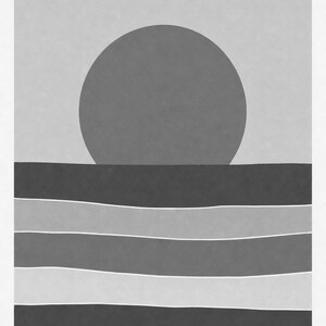 Rust Sun Coastal Cliffs Wall Art Print | Minimalist Named Sun Poster | Cut-Paper Mid-Century Print | Blush Boho Decor image 10