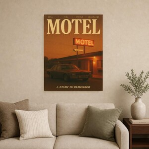 Retro Motel Poster | Vintage 70s Wall Art Print | Aesthetic Magazine Print | Mid Century Retro Decor Gift image 12