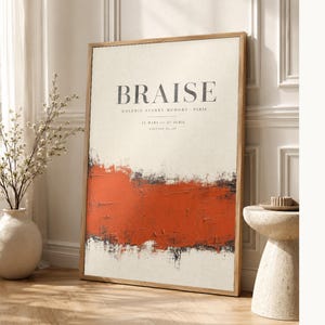 Ember | Abstract Wall Art | Modern Gallery Poster | Minimalist Print | Printed & Shipped image 1
