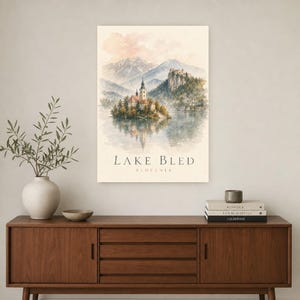 Lake Bled Watercolor image 2