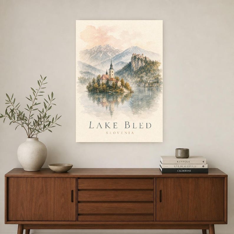 Lake Bled Watercolor image 2