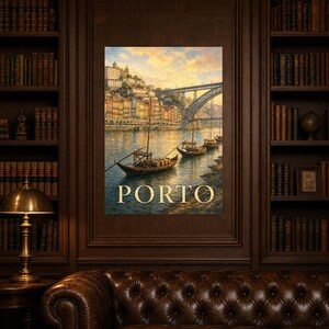 Porto Travel Poster | Soft Painting Portugal Wall Art | Named City Art Print | Printed & Shipped image 5