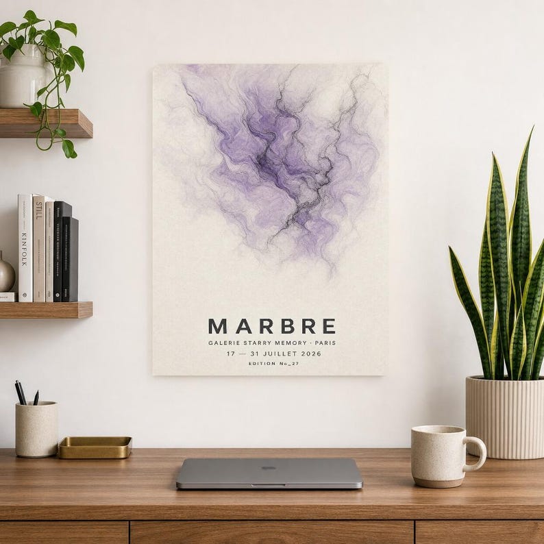 Mármol | Arte abstracto para pared | Póster de galería moderna | Impresión minimalista | Impreso y enviado imagen 8