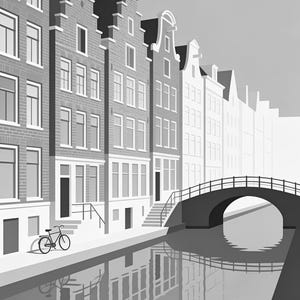 Amsterdam Vintage Travel Poster | Retro Netherlands City Art Print | Housewarming Gift Wall Decor image 17