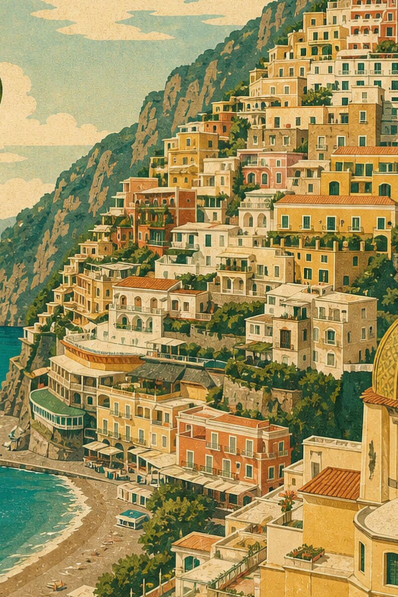 Positano Amalfi Vintage 70s image 3