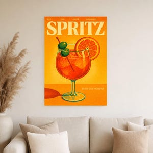 Spritz Retro Poster | Vintage 70er Jahre Wandkunstdruck | Ästhetischer Magazindruck | Mid-Century-Retro-Dekor-Geschenk Bild 5