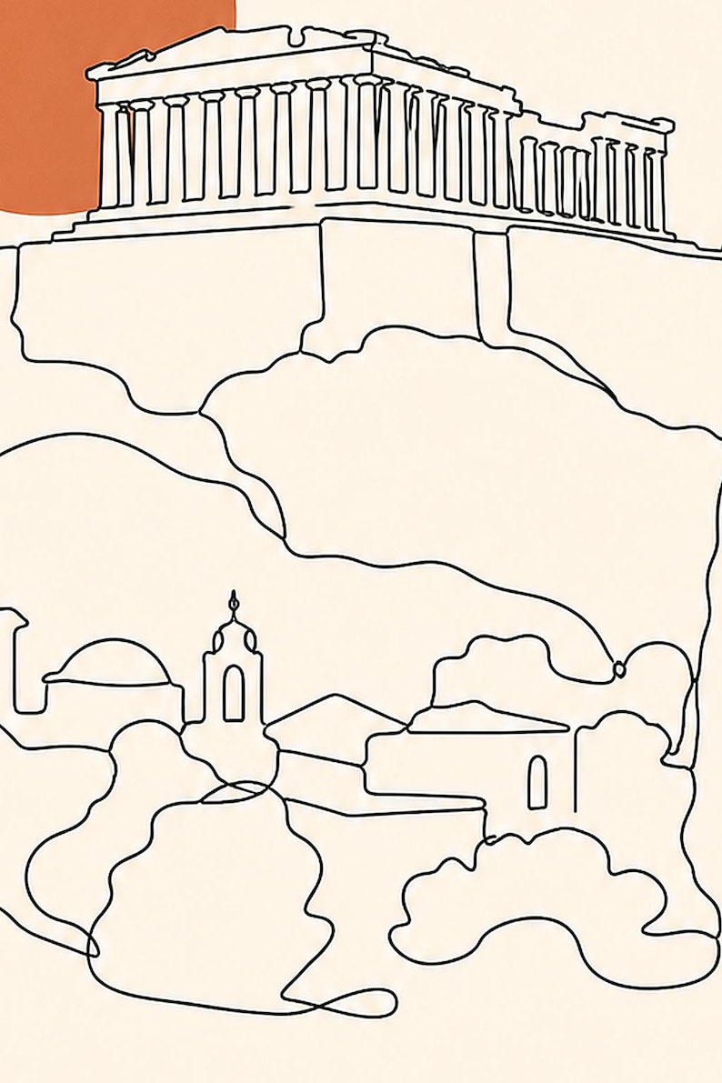 Athens Acropolis Minimalist image 3