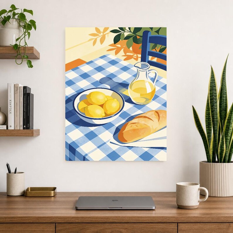 Mediterranean Lemon Kitchen Print | Dolce Vita Italian Wall Art Print | Dining Room Summer Decor image 10