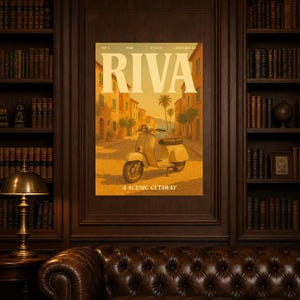 Riva Retro Poster | Vintage 70s Wall Art Print | Aesthetic Magazine Print | Mid Century Retro Decor Gift image 7