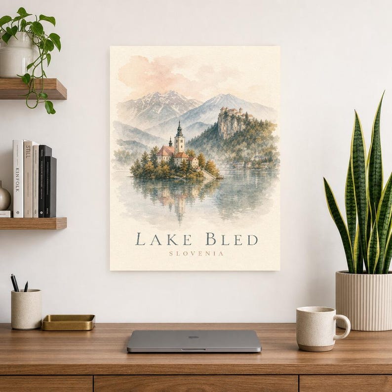 Lake Bled Watercolor image 8
