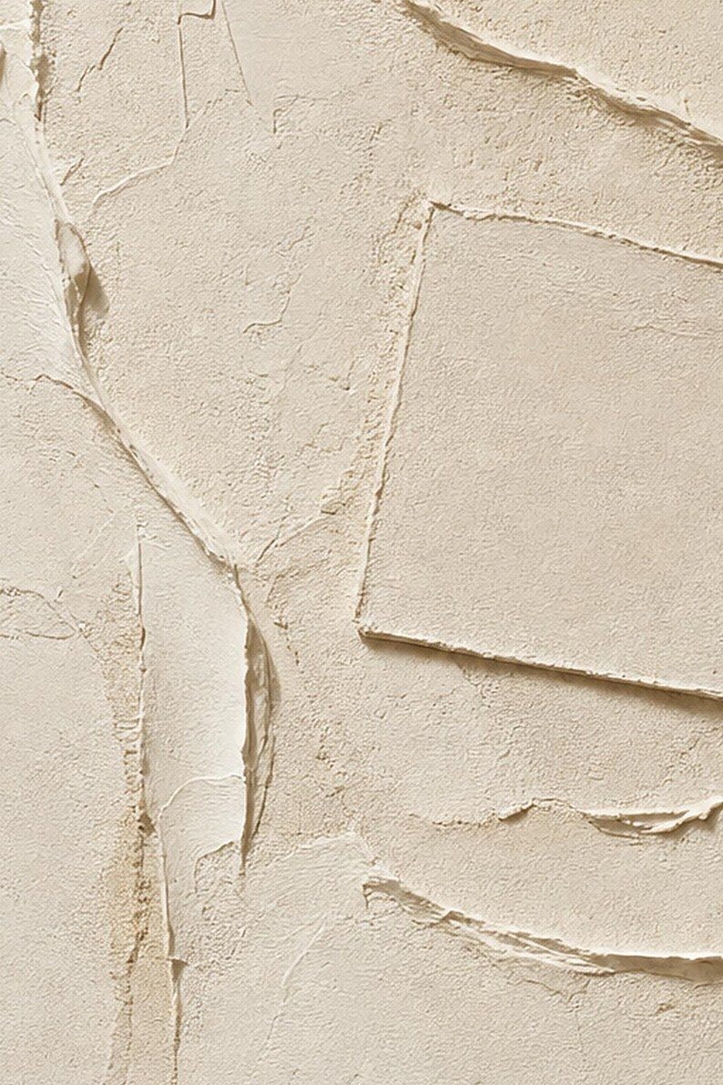 Relief | Abstract Wall Art | Modern Gallery Poster | Beige Textured Minimalist Print | Printed & Shipped image 3