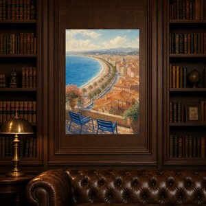 Nice Travel Poster | French Soft Painting Riviera Wall Art | Cote d'Azur Coastal Print | Printed and Shipped image 5