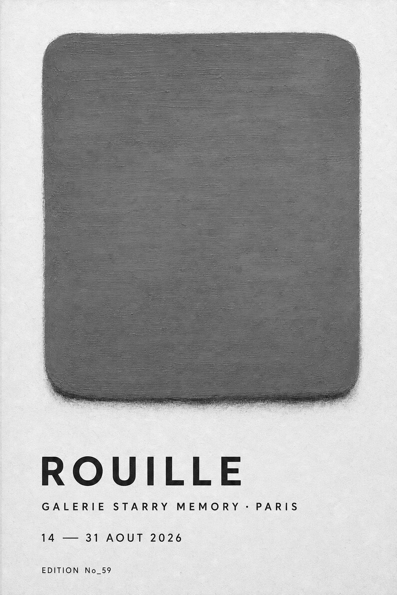 Rost | Abstrakte Wandkunst | Modernes Galerieposter | Minimalistischer Druck | Gedruckt & Versand Bild 10
