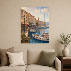 Saint-Tropez-Reiseposter | Kunstdruck der französischen Riviera | Wandbild mit Küstenmotiven aus Frankreich | Gedruckt & Versand Bild 9