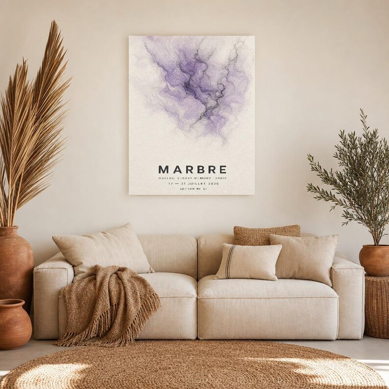 Mármol | Arte abstracto para pared | Póster de galería moderna | Impresión minimalista | Impreso y enviado imagen 7