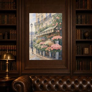 Paris Flower Market Poster | Soft Painting France Wall Art | Parisian Floral Travel Print | Printed & Shipped image 5
