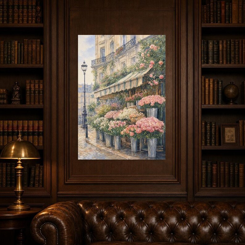 Paris Flower Market Poster | Soft Painting France Wall Art | Parisian Floral Travel Print | Printed & Shipped image 5