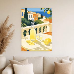 Mediterranean Limoncello Kitchen Print | Dolce Vita Italian Wall Art Print | Dining Room Summer Decor image 5
