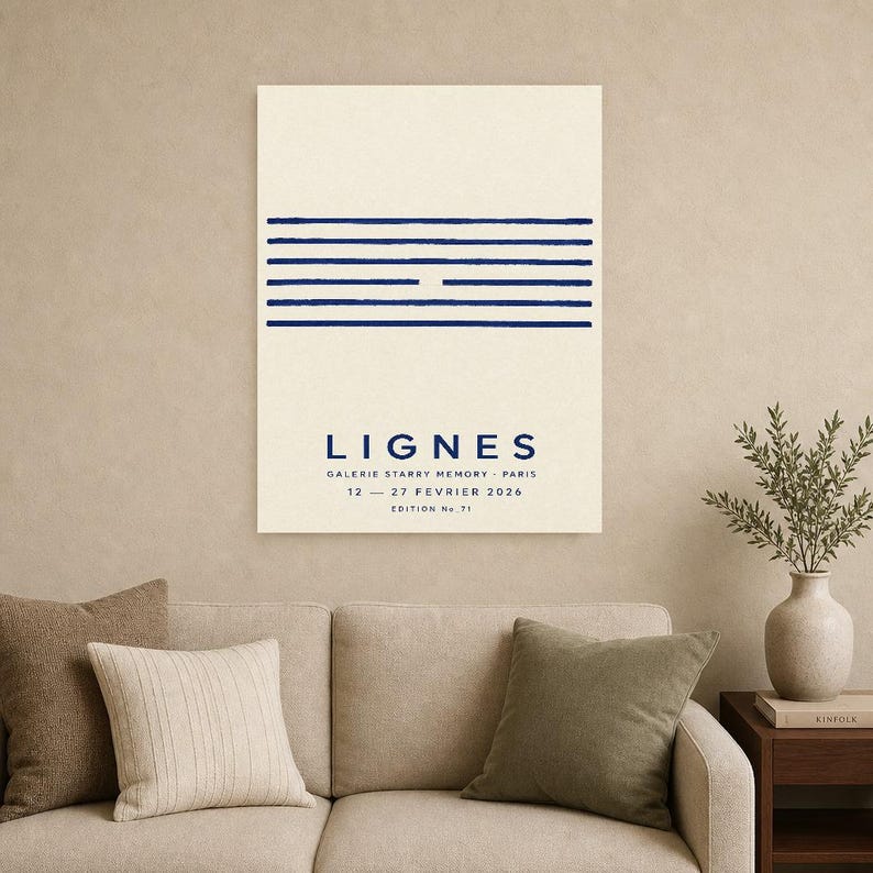 Lines | Abstract Wall Art | Modern Gallery Poster | Minimalist Print | Printed & Shipped image 9