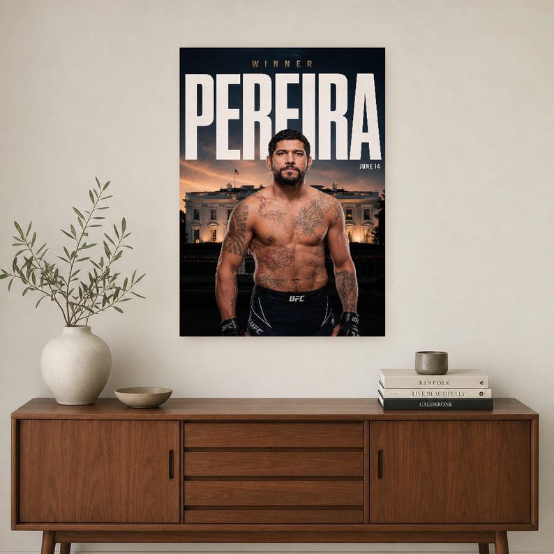 Alex Pereira Poster | UFC White House Fight Night 2026 | MMA Wall Art Print | Heavyweight Champion Decor image 2