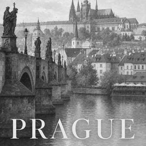 Póster de viaje de Praga | Pintura suave de la República Checa | Lámina artística con nombre de ciudad | Impreso y enviado imagen 10