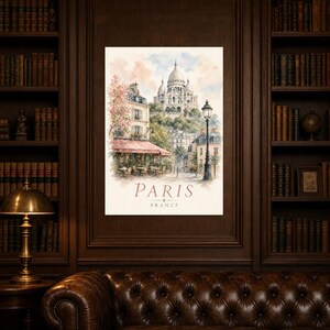 Paris Montmartre Watercolor image 5