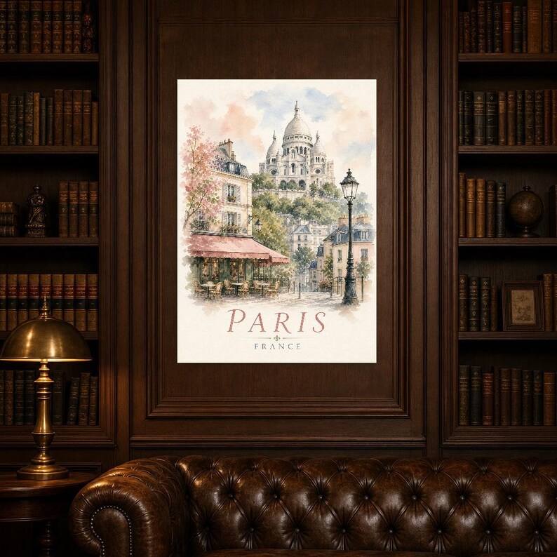 Paris Montmartre Watercolor image 5