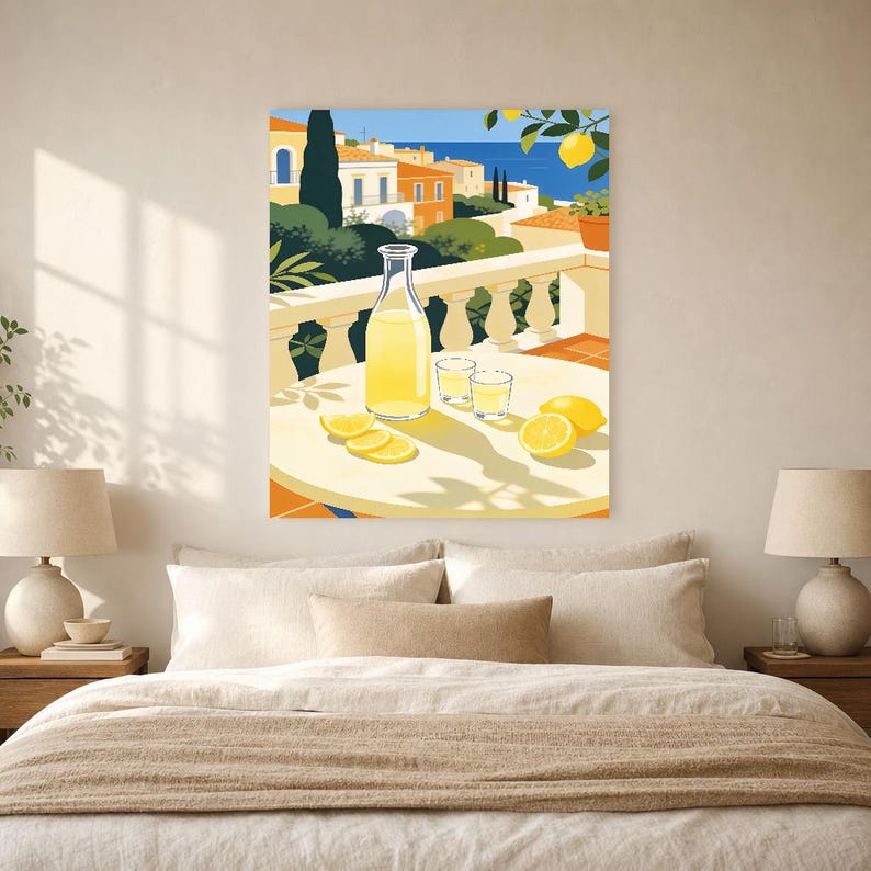 Mediterranean Limoncello Kitchen Print | Dolce Vita Italian Wall Art Print | Dining Room Summer Decor image 6