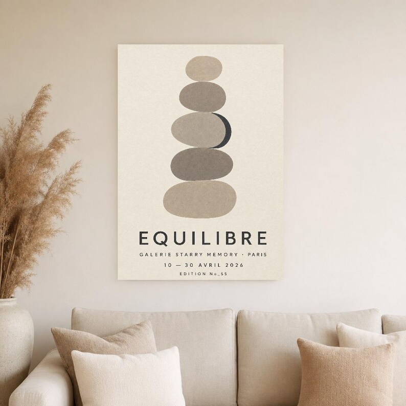 Balance | Abstract Wall Art | Modern Gallery Poster | Minimalist Print | Printed & Shipped image 4