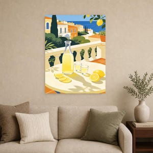 Mediterranean Limoncello Kitchen Print | Dolce Vita Italian Wall Art Print | Dining Room Summer Decor image 12