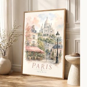 Paris Montmartre Watercolor image 1