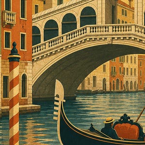 Venice Gondola Vintage 70s image 3