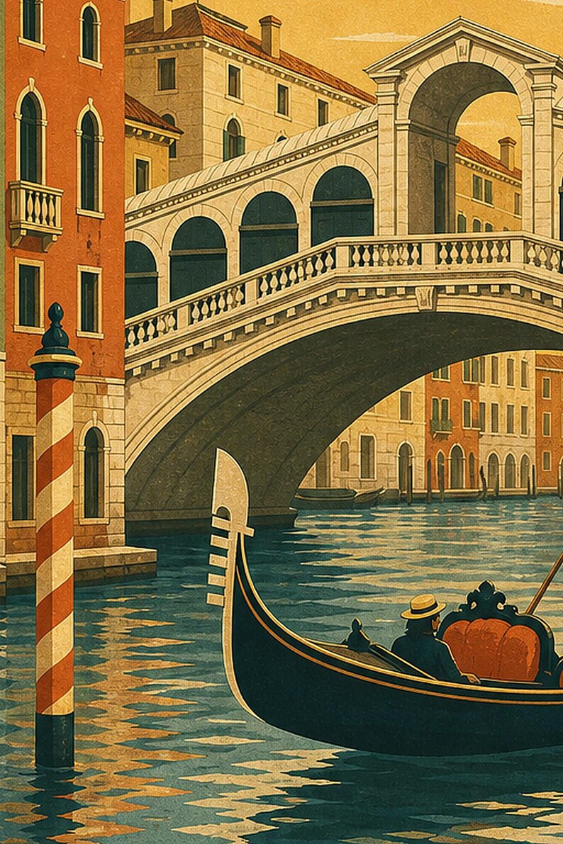 Venice Gondola Vintage 70s image 3