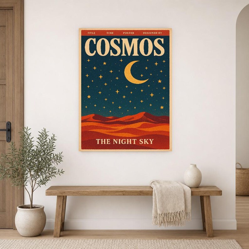 Cosmos Retro Poster | Vintage 70s Wall Art Print | Aesthetic Magazine Print | Mid Century Retro Decor Gift image 16