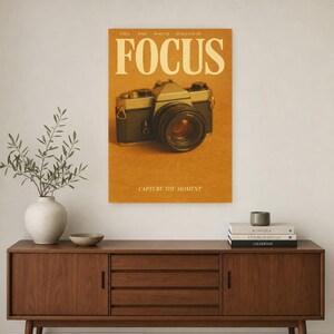 Focus Retro Poster | Vintage 70s Wall Art Print | Aesthetic Magazine Print | Mid Century Retro Decor Gift image 3