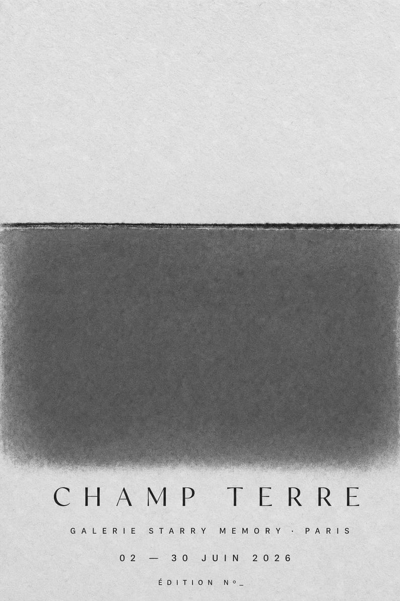 Erdfeld | Abstrakte Wandkunst | Modernes Galerieposter | Minimalistischer Druck in Terrakotta und Schwarz | Gedruckt & Versand Bild 16