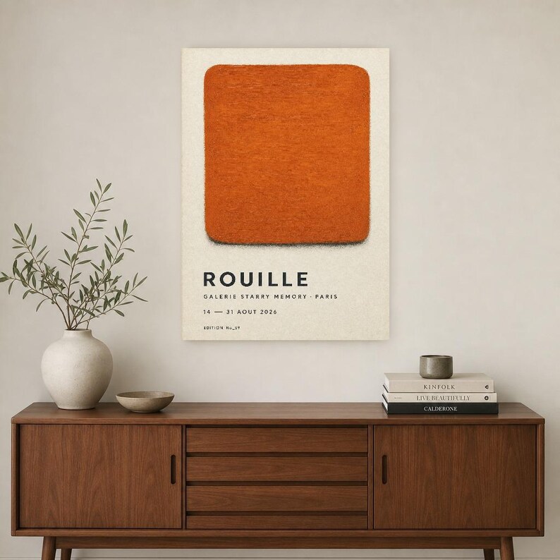 Rost | Abstrakte Wandkunst | Modernes Galerieposter | Minimalistischer Druck | Gedruckt & Versand Bild 2