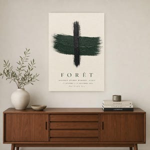 Forest | Abstract Wall Art | Modern Gallery Poster | Forest Green Minimalist Print | Printed & Shipped image 2