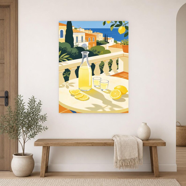 Mediterranean Limoncello Kitchen Print | Dolce Vita Italian Wall Art Print | Dining Room Summer Decor image 16