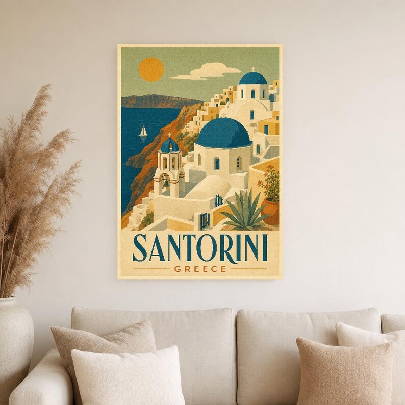 Santorini Domes Vintage 70s image 4