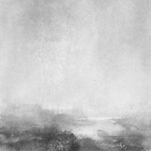 Moody Green Abstract Wall Art Print | Panoramic Color Field Print | Sage Watercolor Landscape Poster | Wabi-Sabi Living Room Decor image 10
