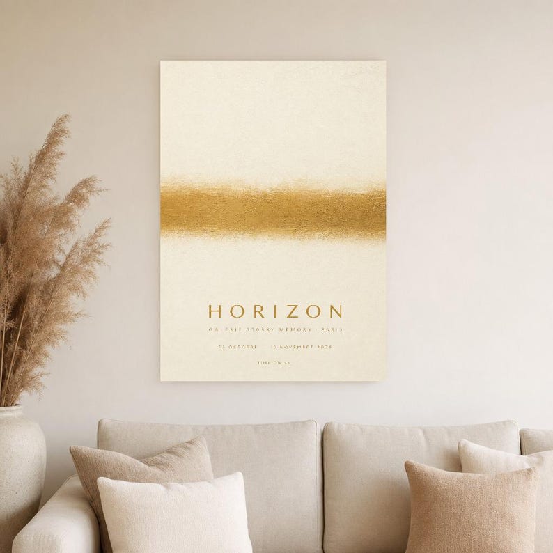 Horizon | Abstract Wall Art | Modern Gallery Poster | Minimalist Print | Printed & Shipped image 4
