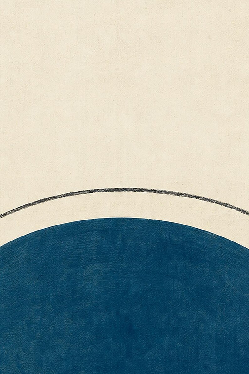 Moon | Abstract Wall Art | Modern Gallery Poster | Minimalist Print | Printed & Shipped image 3
