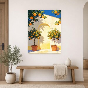 Mediterranean Orange Tree Kitchen Print | Dolce Vita Italian Wall Art Print | Dining Room Summer Decor image 16